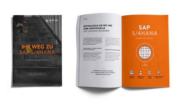 Mock-Up Broschüre 'Ihr Weg zu SAP S/4HANA'